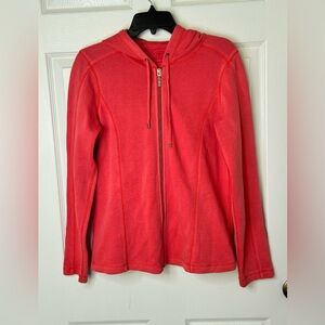 Tommy Bahama Women's Coral Full Zip Cotton Relax Hoodie Jacket Size Small